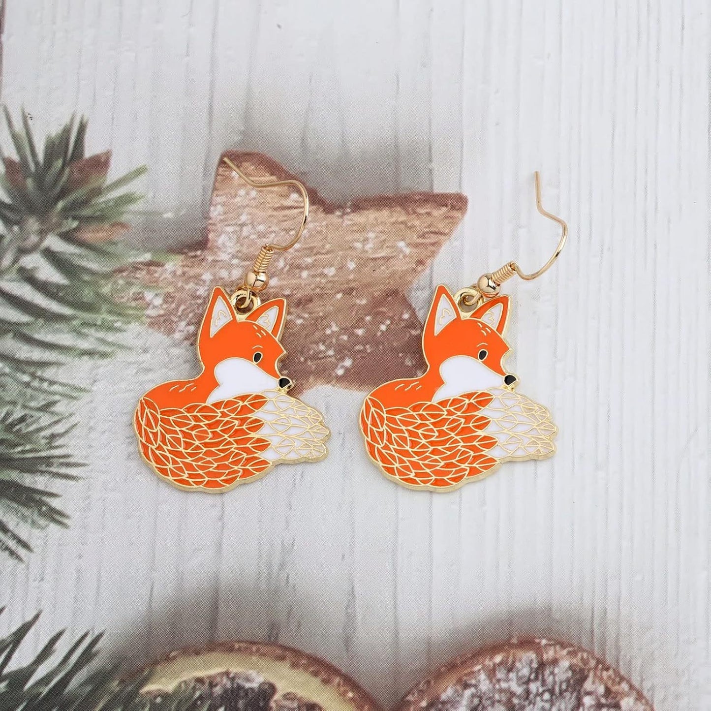 Fashionable Personalized Forest-Style Cartoon Fox Earrings