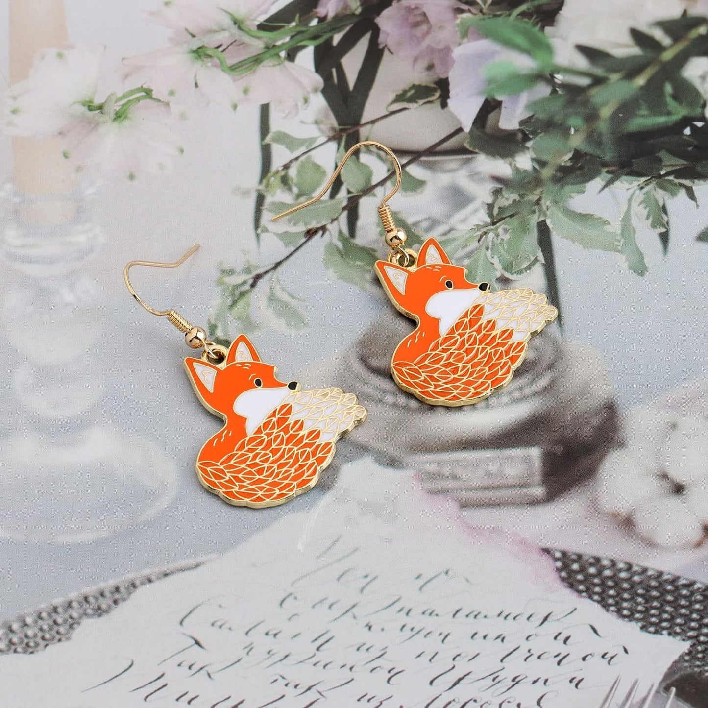 Fashionable  Personalized Forest-Style Cartoon Fox Earrings
