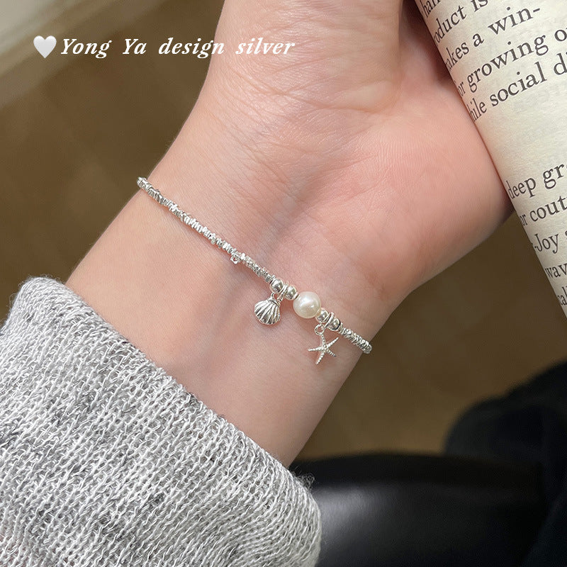 Silver Star Shell Bracelet For Women
