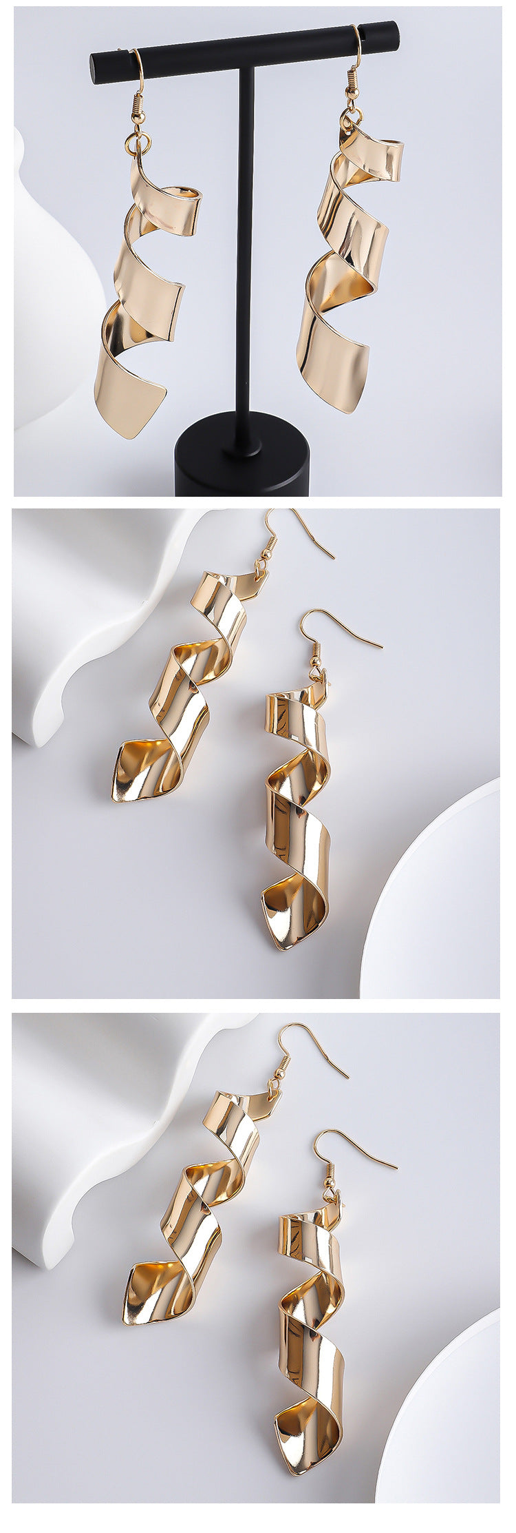 Smooth Irregular Thread Earrings For Women