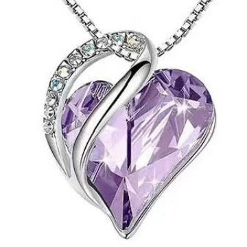 Geometric Heart Of The Ocean Crystal Necklace High-End