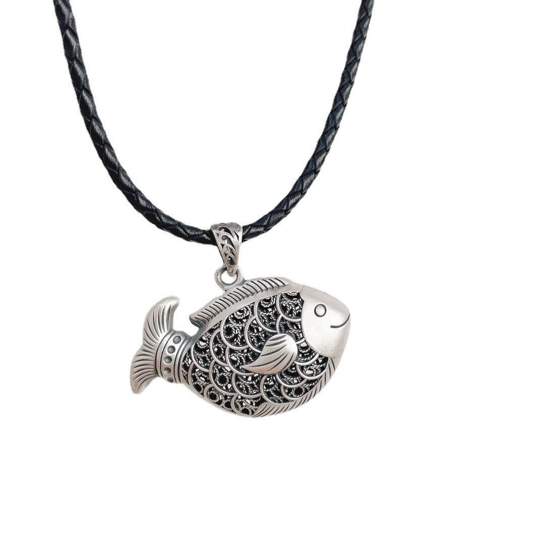 999 Retro Filigree Sweater Chain Pendant Ornaments