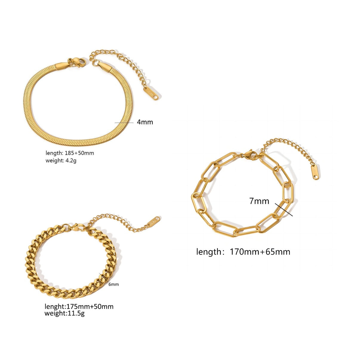 Women's Fashion Minimalist Style Bracelet Set