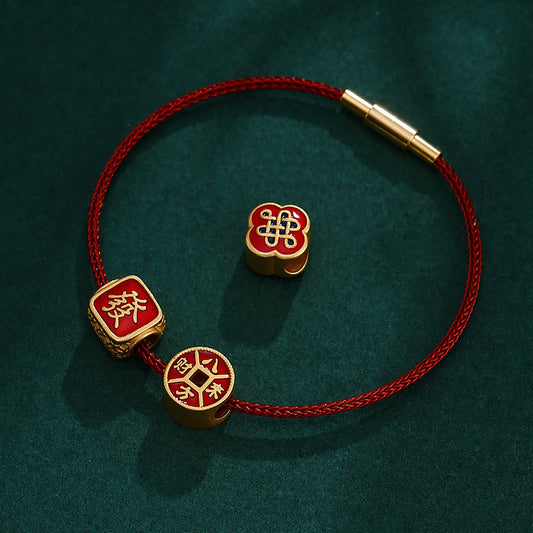 Alluvial Gold Ancient Yellow Gold Lucky Beads Diy Accessories