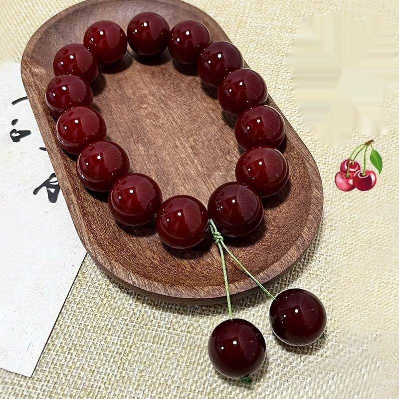 Rare Large Size White Jade Bodhi Root Bracelet