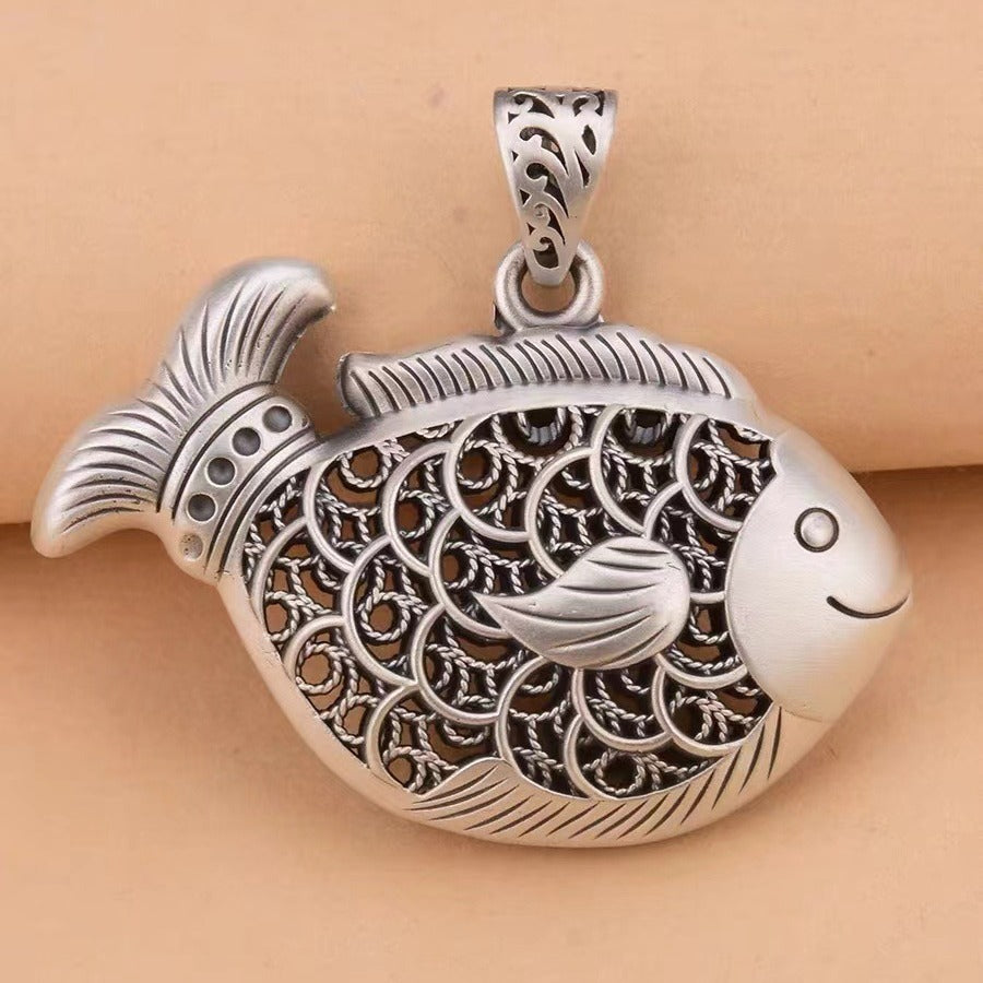 999 Retro Filigree Sweater Chain Pendant Ornaments
