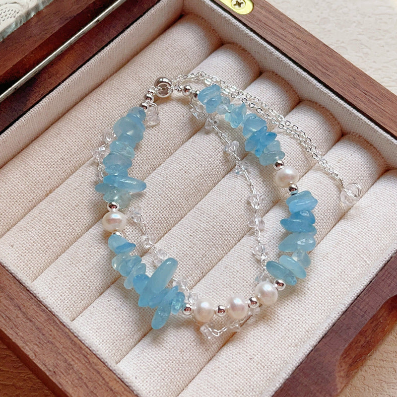 Olivine Gravel-shaped Freshwater Pearl Women's Non-mainstream Fresh Bracelet