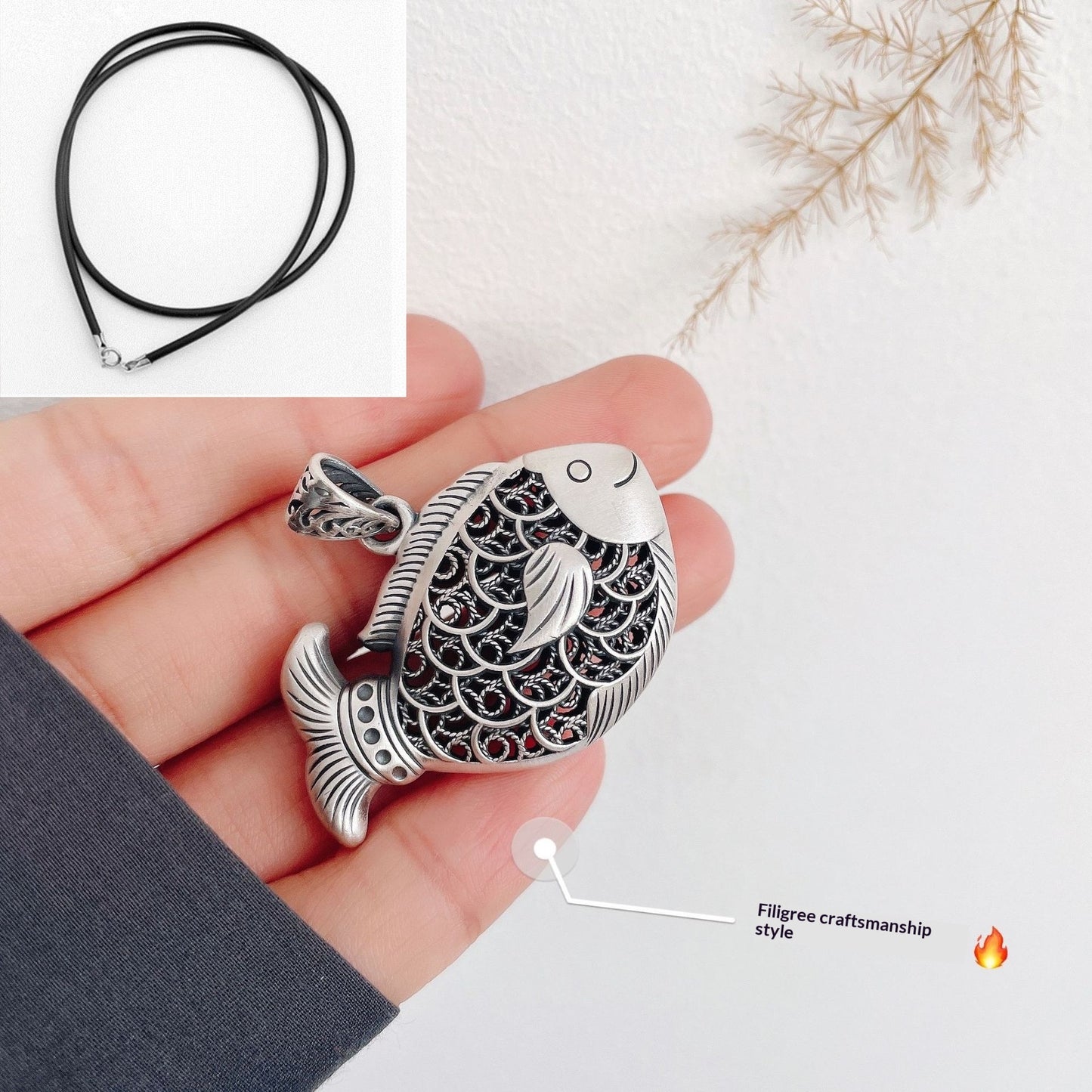 999 Retro Filigree Sweater Chain Pendant Ornaments