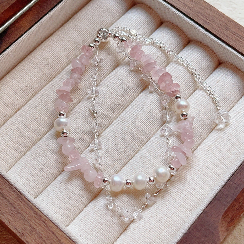 Olivine Gravel-shaped Freshwater Pearl Women's Non-mainstream Fresh Bracelet