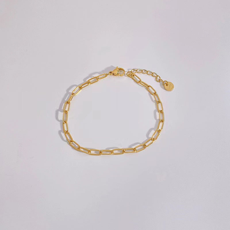 Stainless Steel 5-piece Set Simple Bracelet Does Not Fade