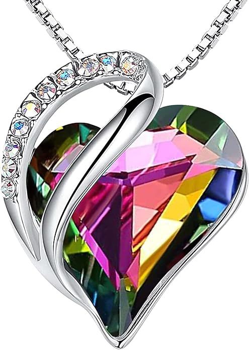 Geometric Heart Of The Ocean Crystal Necklace High-End