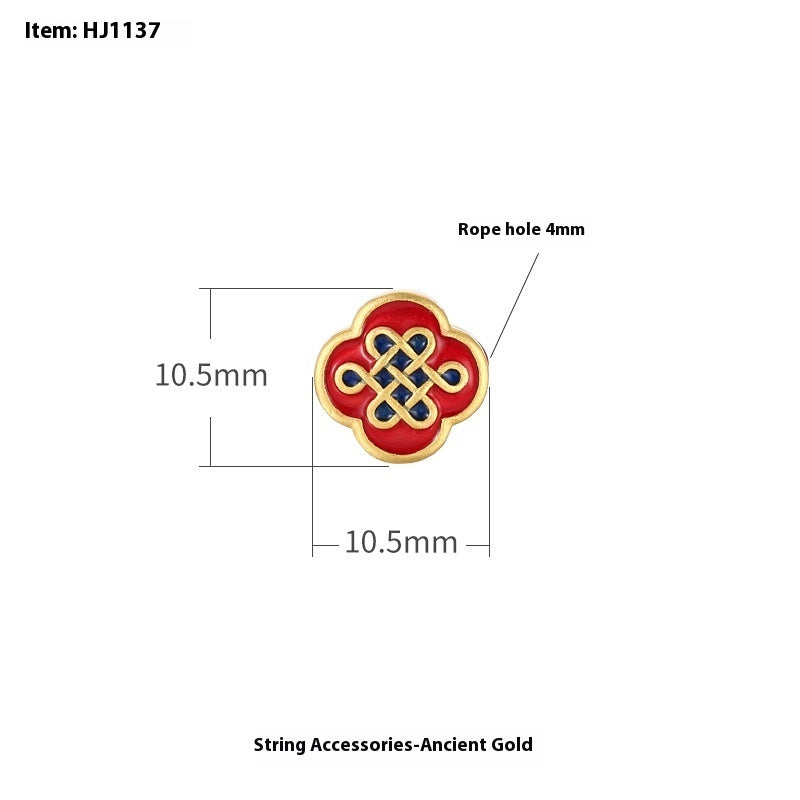 Alluvial Gold Ancient Yellow Gold Lucky Beads Diy Accessories