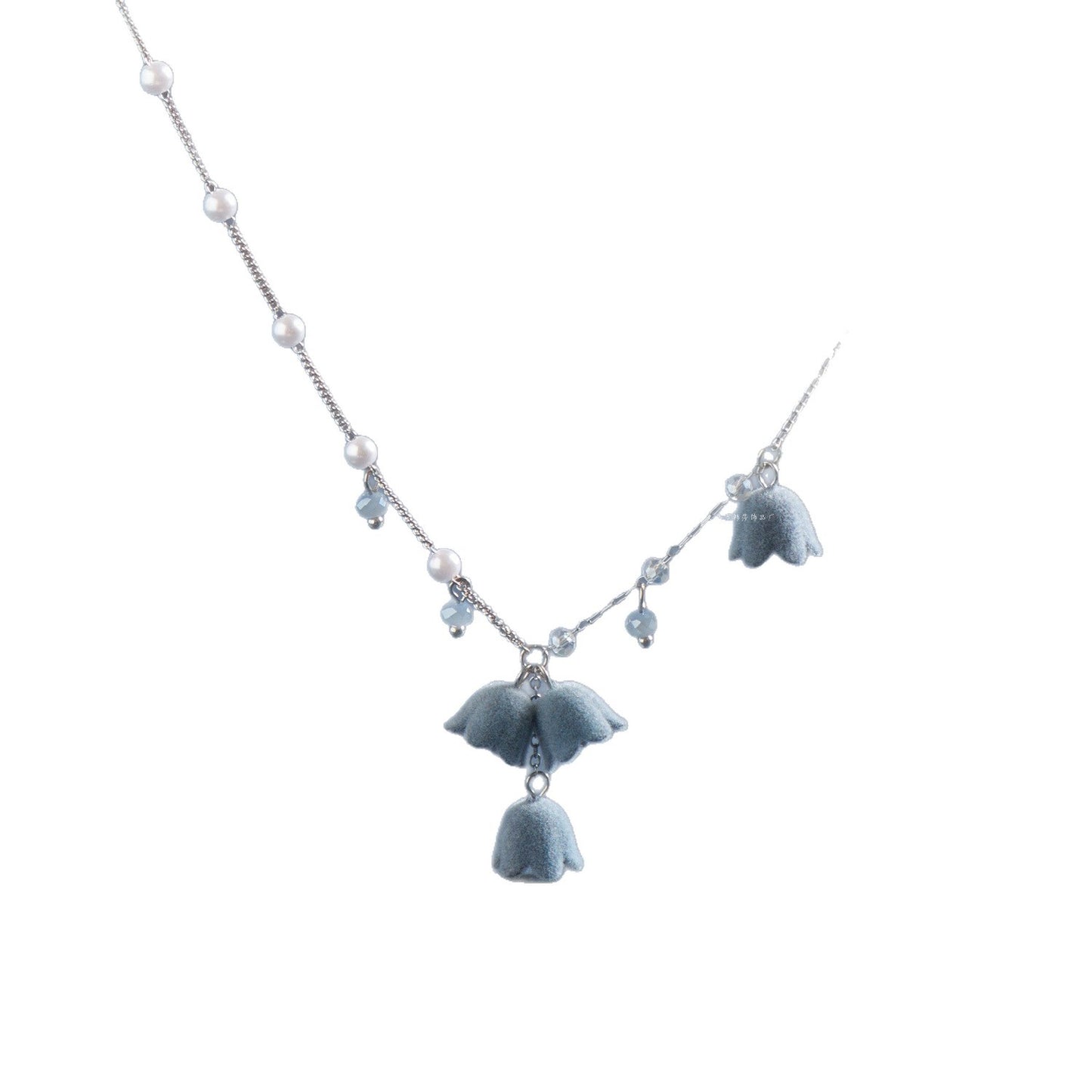 Flocked Lily Of The Valley Flower High-End Necklace Chain
